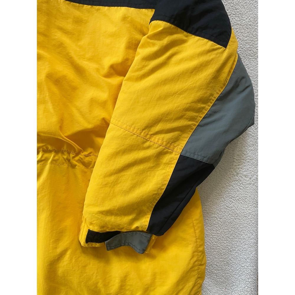 Vintage Gerry Mens Extra Large Winter Jacket Yellow Black Colorblock Puffer Coat - Picture 15 of 16